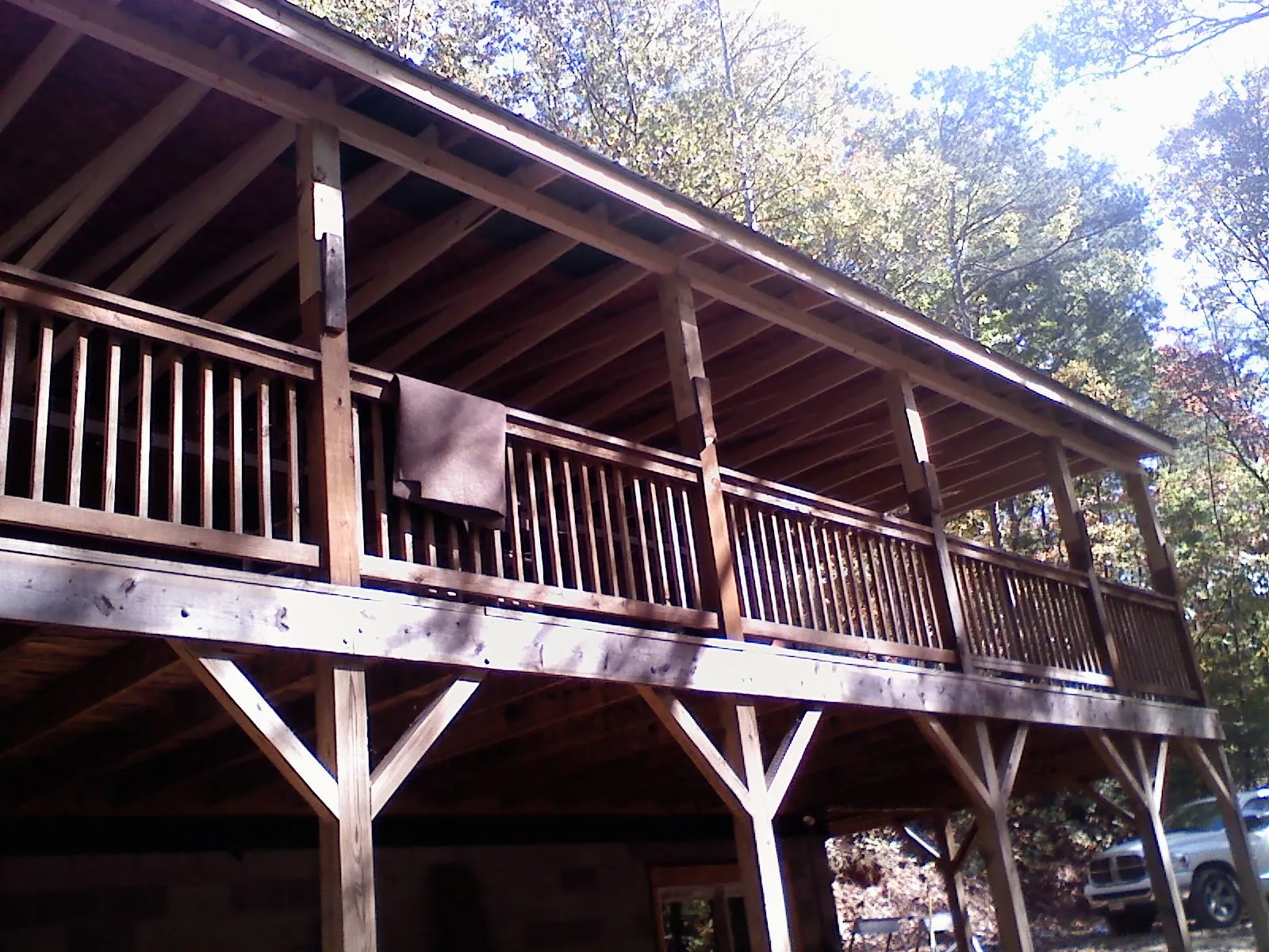 Timber framing under a new elevated porch and deck — Roof Leak Repair in Bacliff by Roofing Brothers
